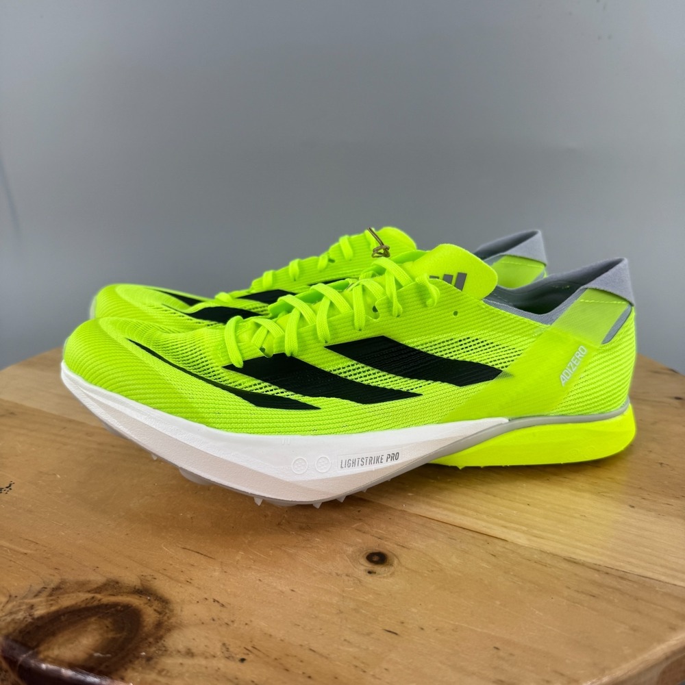 adidas Adizero Avanti Mens Size 9.5 Spikes Lucid Lemon Track & Field Running NEW - Picture 3 of 9
